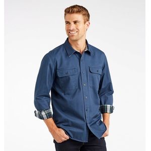 L.L. Bean Men's Flannel-Lined Hurricane Shirt